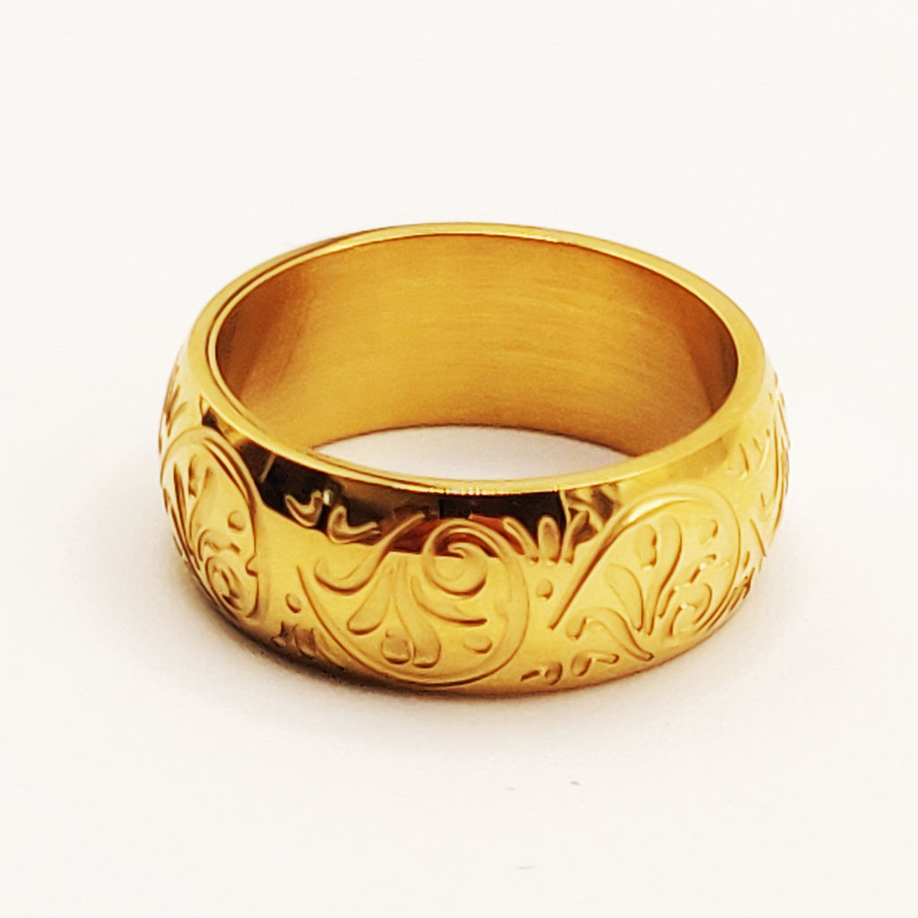 Bague Motifs Orientaux Gravés Luxe