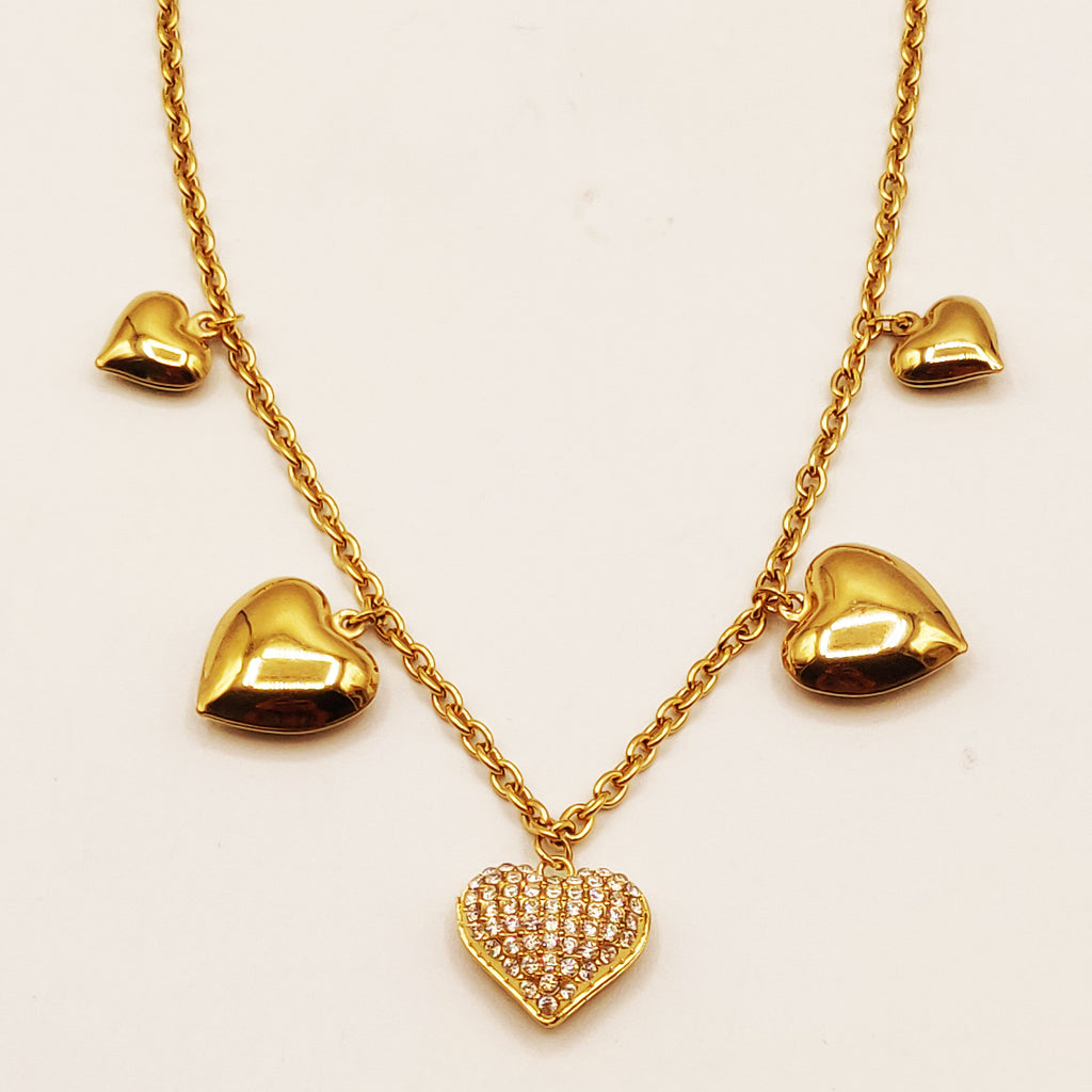 Collier Biblelots Coeurs et Coeur Cristaux Luxe