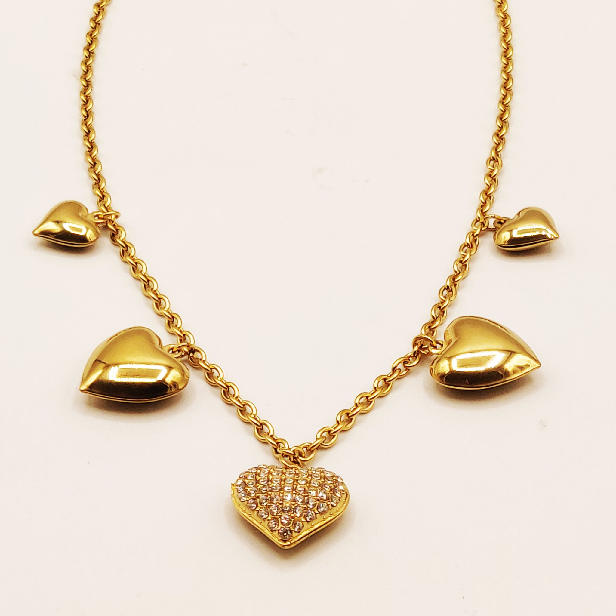 Collier Biblelots Coeurs et Coeur Cristaux Luxe