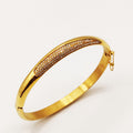 Bracelet Rigide Ligne en Goutte Cristaux Luxe