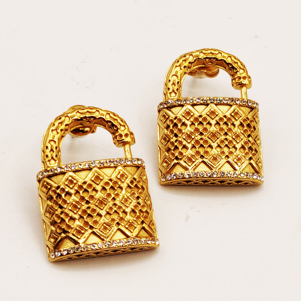 Boucles d'oreilles Torsade Cadenas Premium Luxe