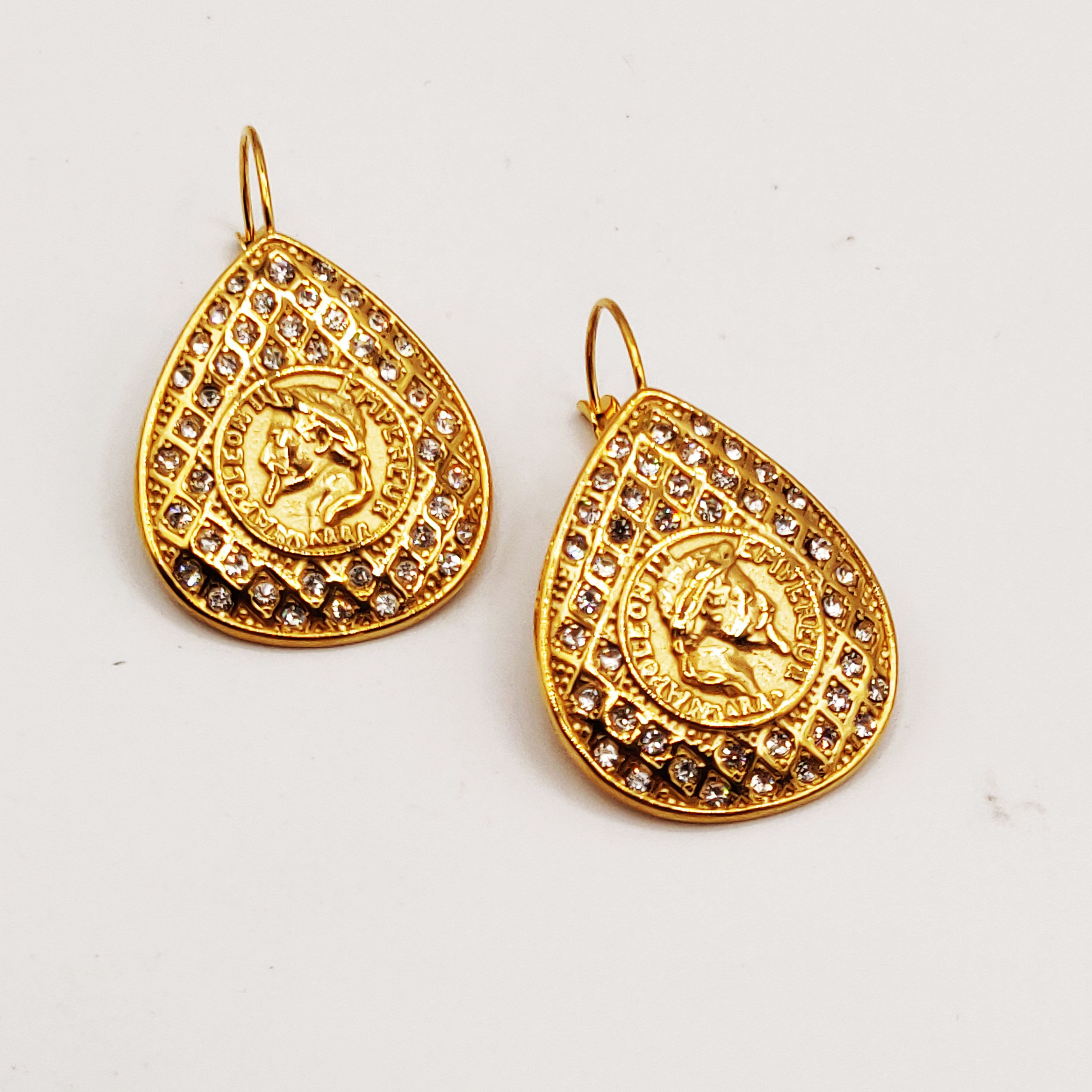Boucles d'oreilles Torsade Goutte Premium Louise Napoléon Luxe