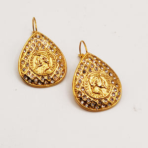 Boucles d'oreilles Torsade Goutte Premium Louise Napoléon Luxe