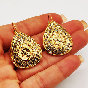 Boucles d'oreilles Torsade Goutte Premium Louise Napoléon Luxe