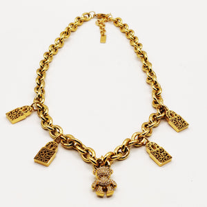 Collier Bibelots Bab El Mansour et Oursons Cristaux Luxe