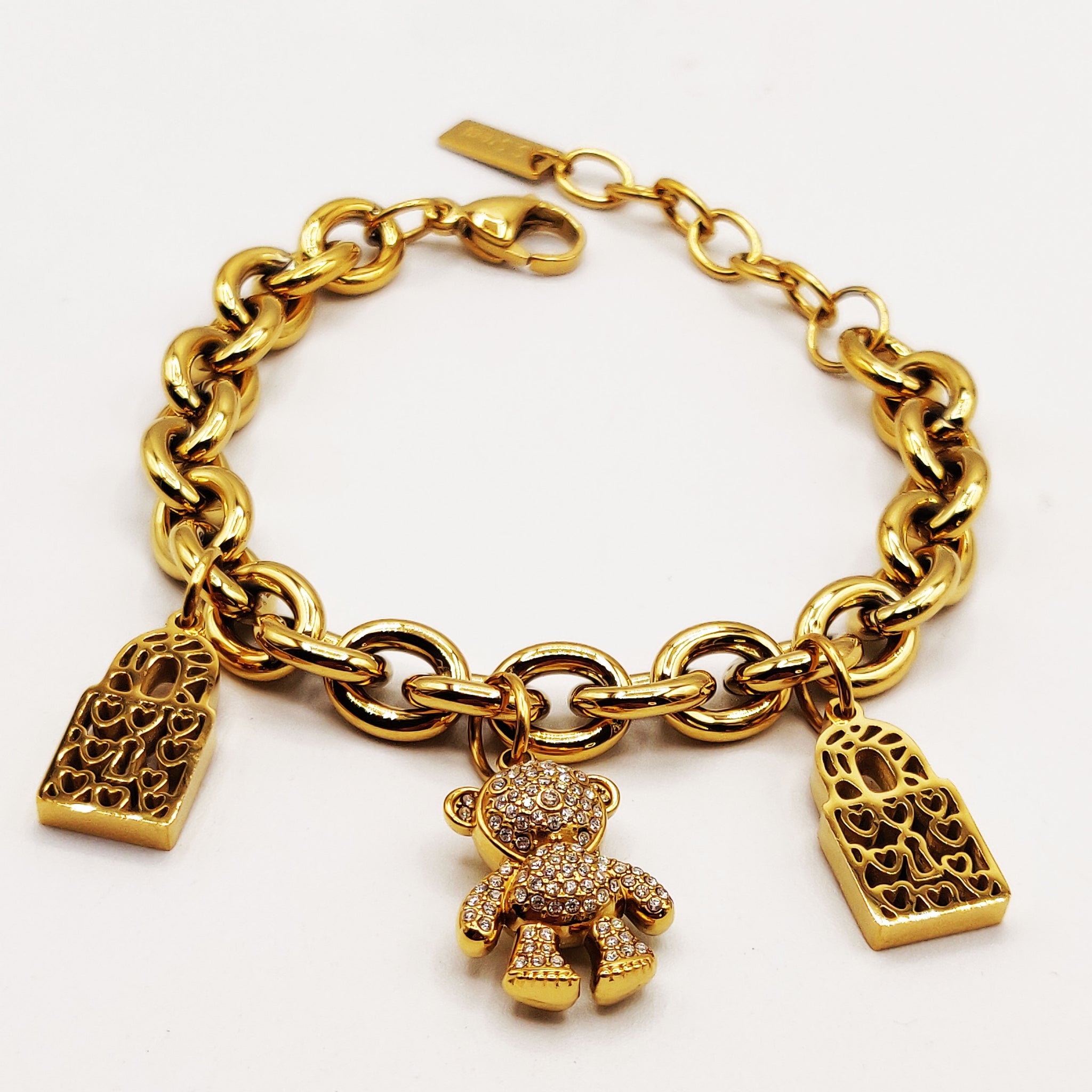 Bracelet Bibelots Bab El Mansour et Oursons Cristaux Luxe