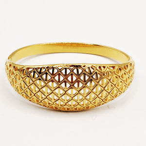 Bracelet Rigide Motifs Losanges Orientaux Luxe