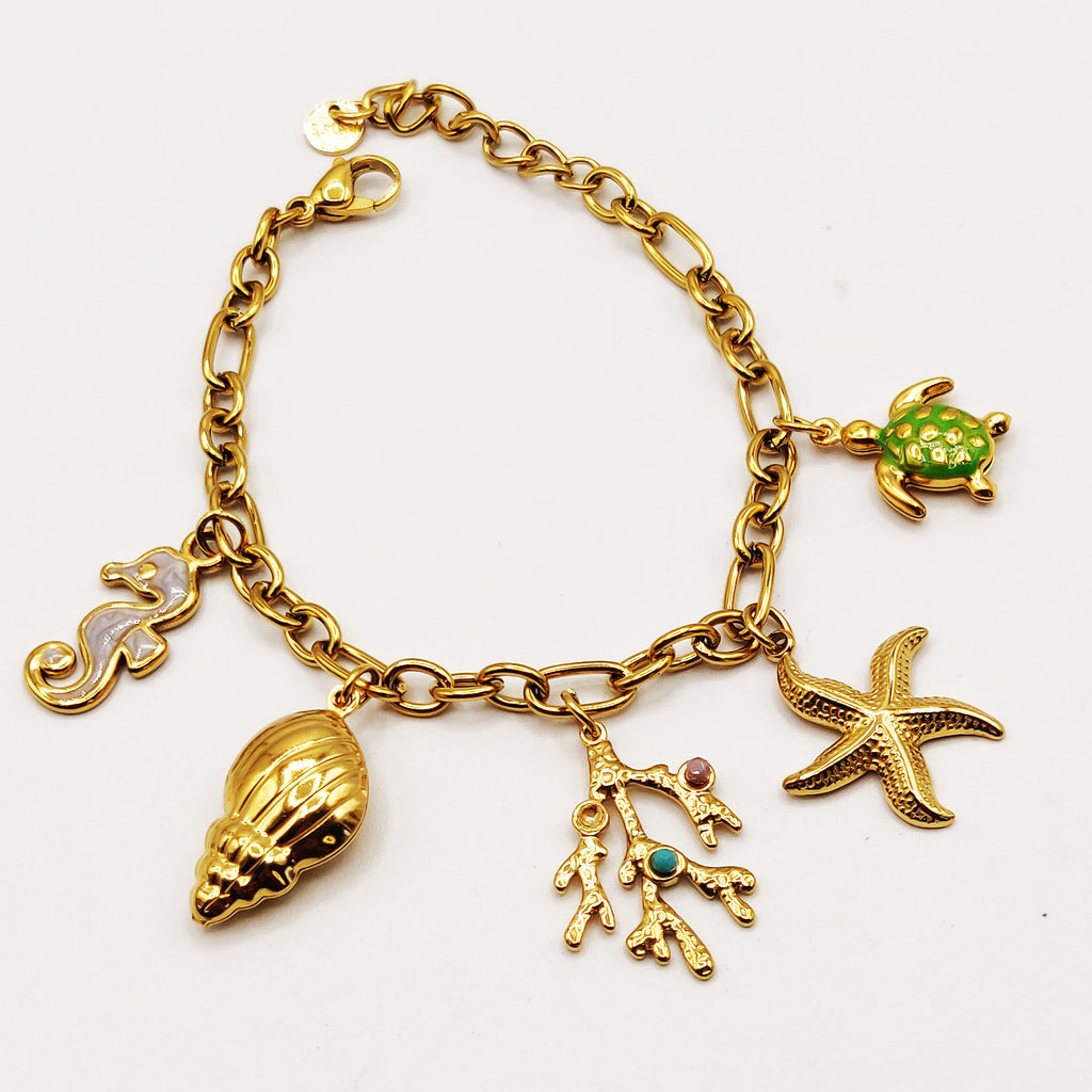 Bracelet Bibelots Tortue et Algues Luxe