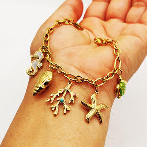 Bracelet Bibelots Tortue et Algues Luxe