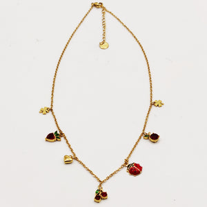Collier Bibelots Cerises et Coccinelle Luxe