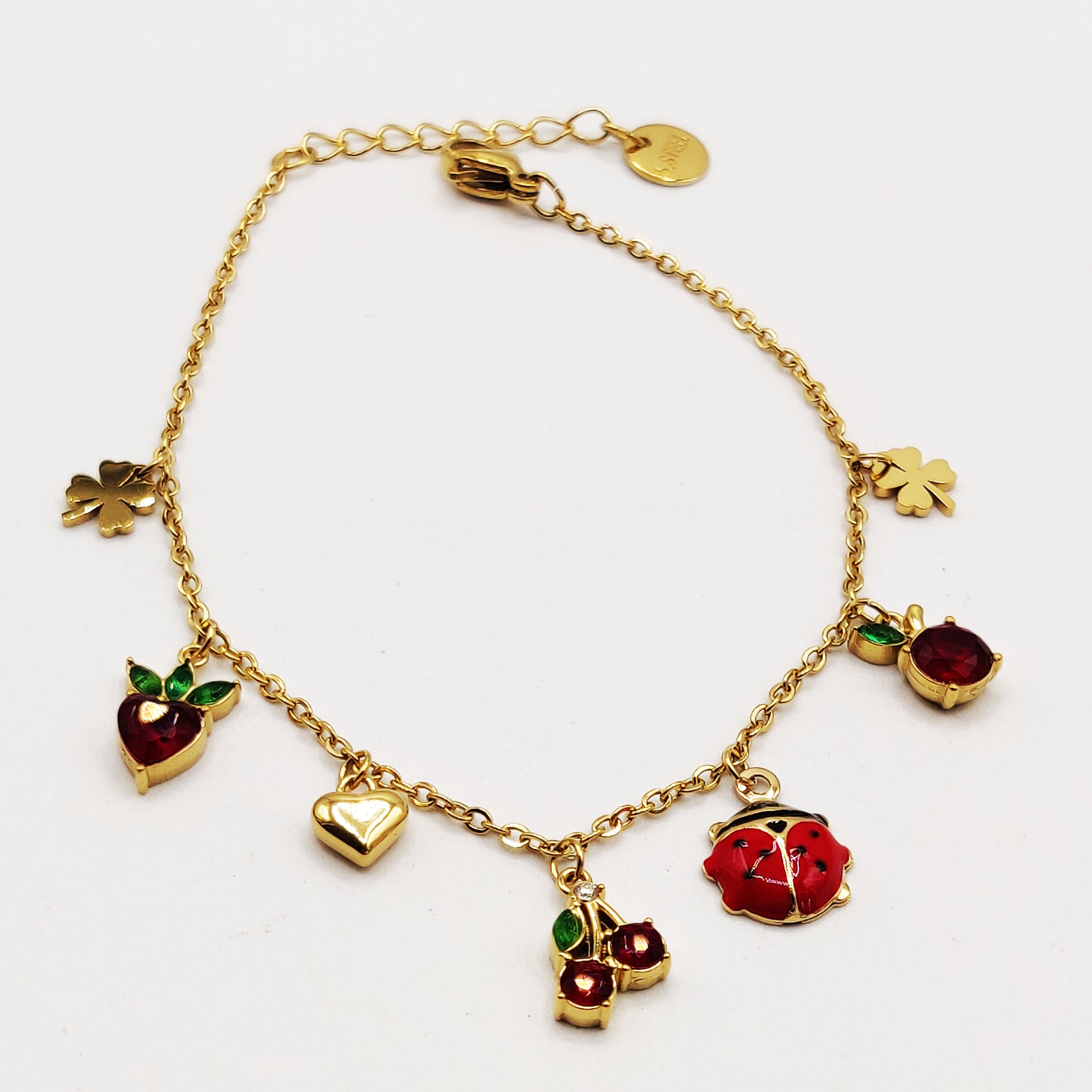 Bracelet Bibelots Cerises et Coccinelle Luxe
