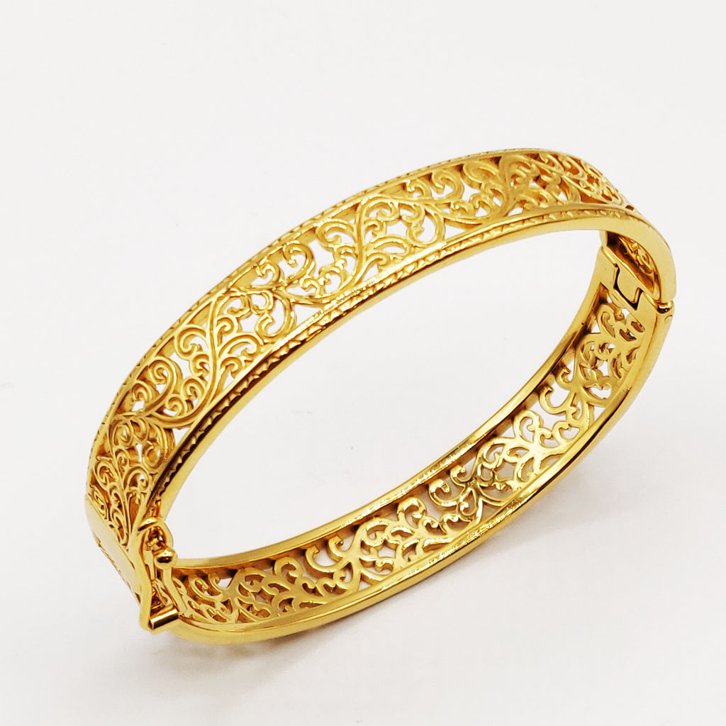 Bracelet Rigide Motifs Orientaux Premium Luxe