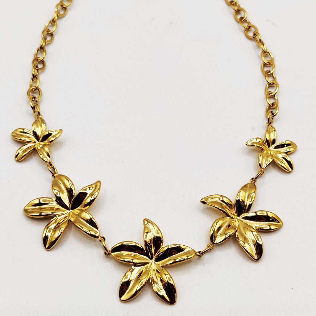 Collier Chaîne Fleurs Stylish Luxe