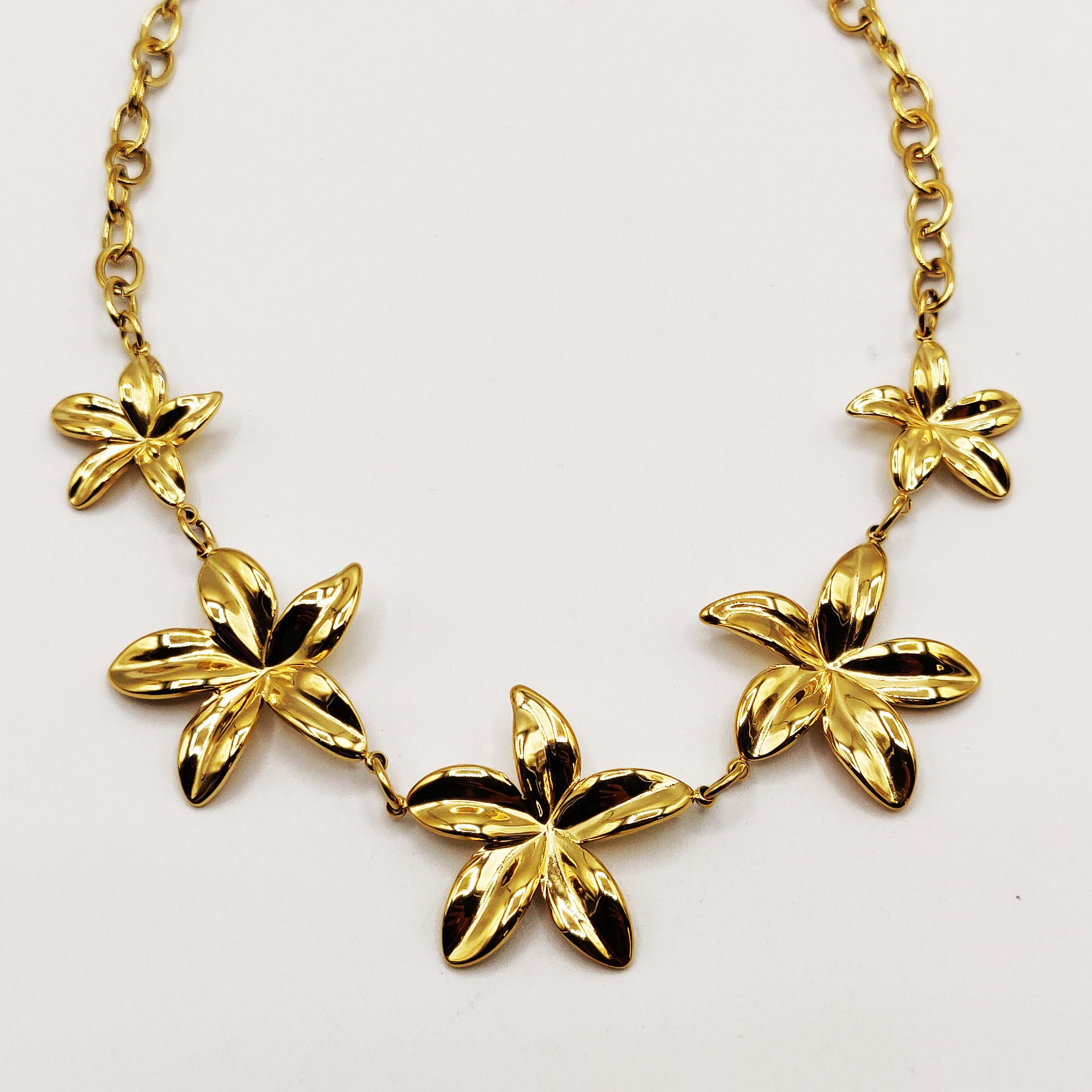 Collier Chaîne Fleurs Stylish Luxe
