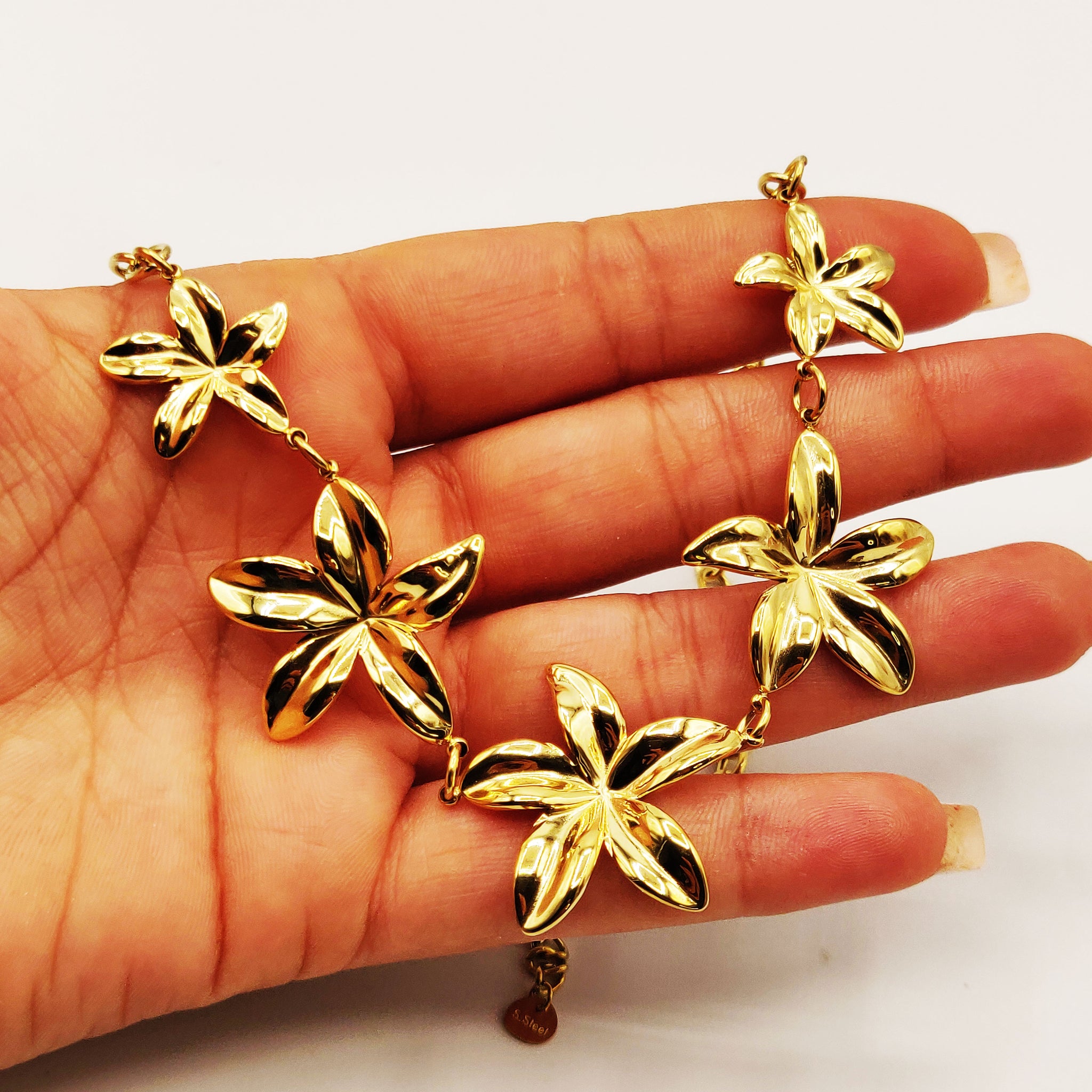 Collier Chaîne Fleurs Stylish Luxe