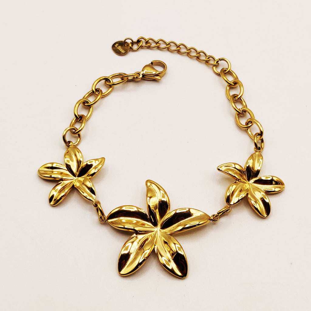 Bracelet Chaîne Fleurs Stylish Luxe
