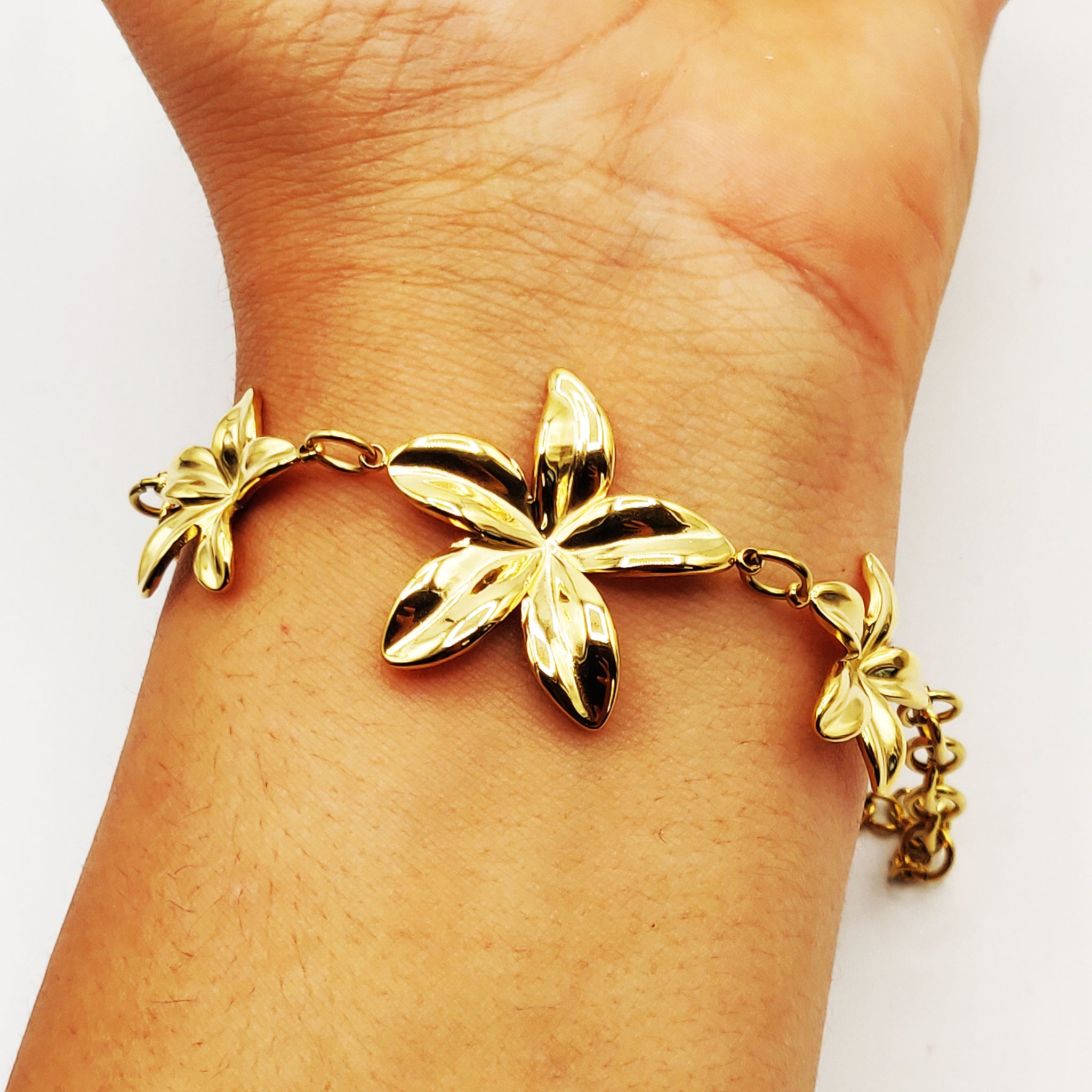 Bracelet Chaîne Fleurs Stylish Luxe