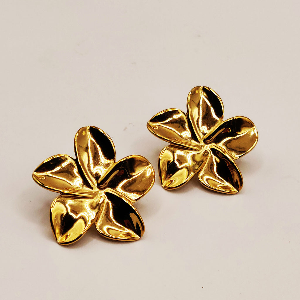Boucles d'oreilles Chaîne Fleurs Stylish Luxe