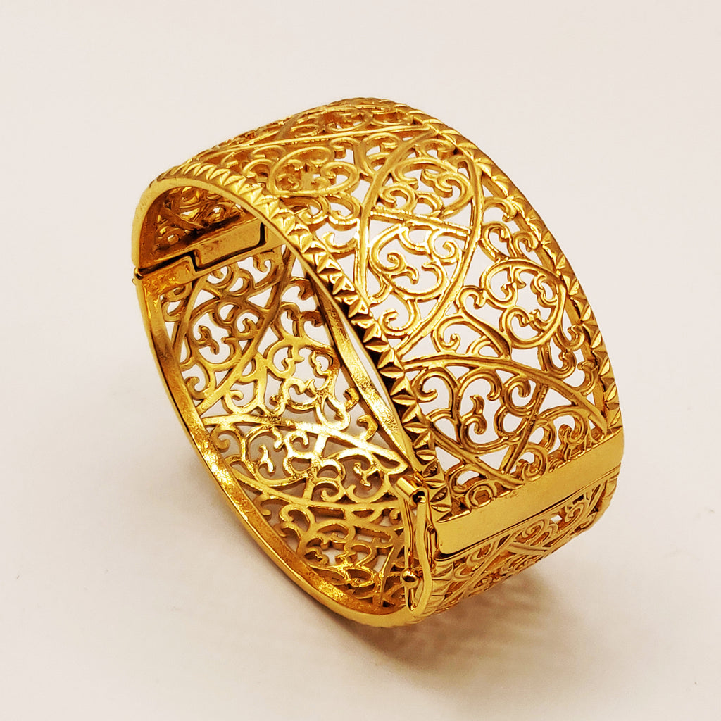 Bracelet Rigide Deblij Large Motifs Orientaux Luxe