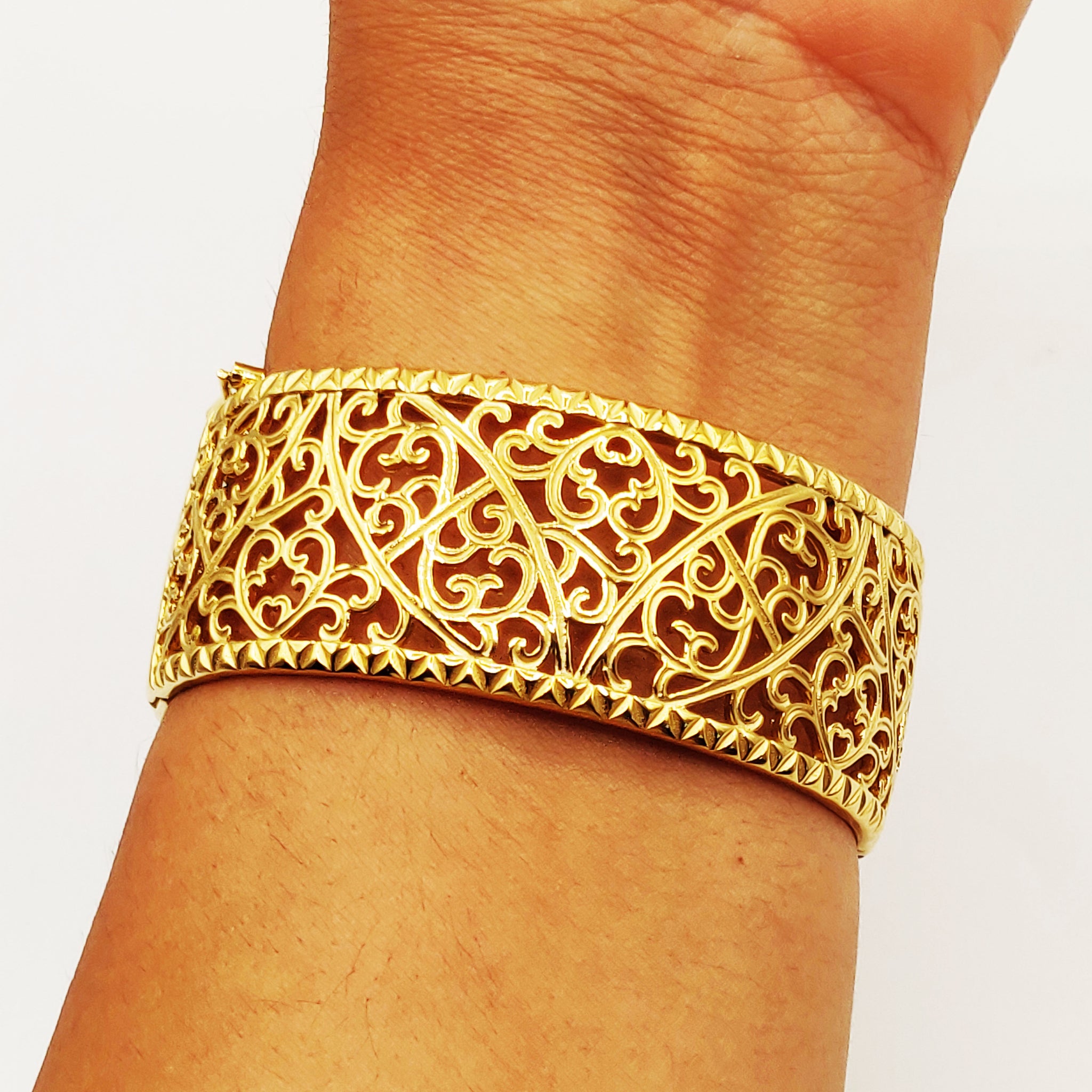Bracelet Rigide Deblij Large Motifs Orientaux Luxe