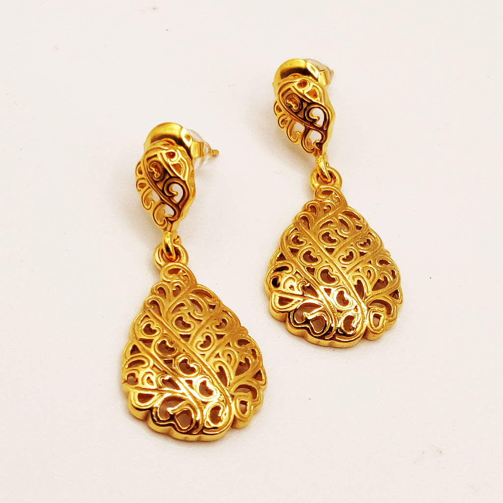 Boucles d'oreilles Motifs Orientaux Coeurs Luxe