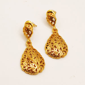 Boucles d'oreilles Motifs Orientaux Coeurs Luxe