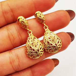 Boucles d'oreilles Motifs Orientaux Coeurs Luxe