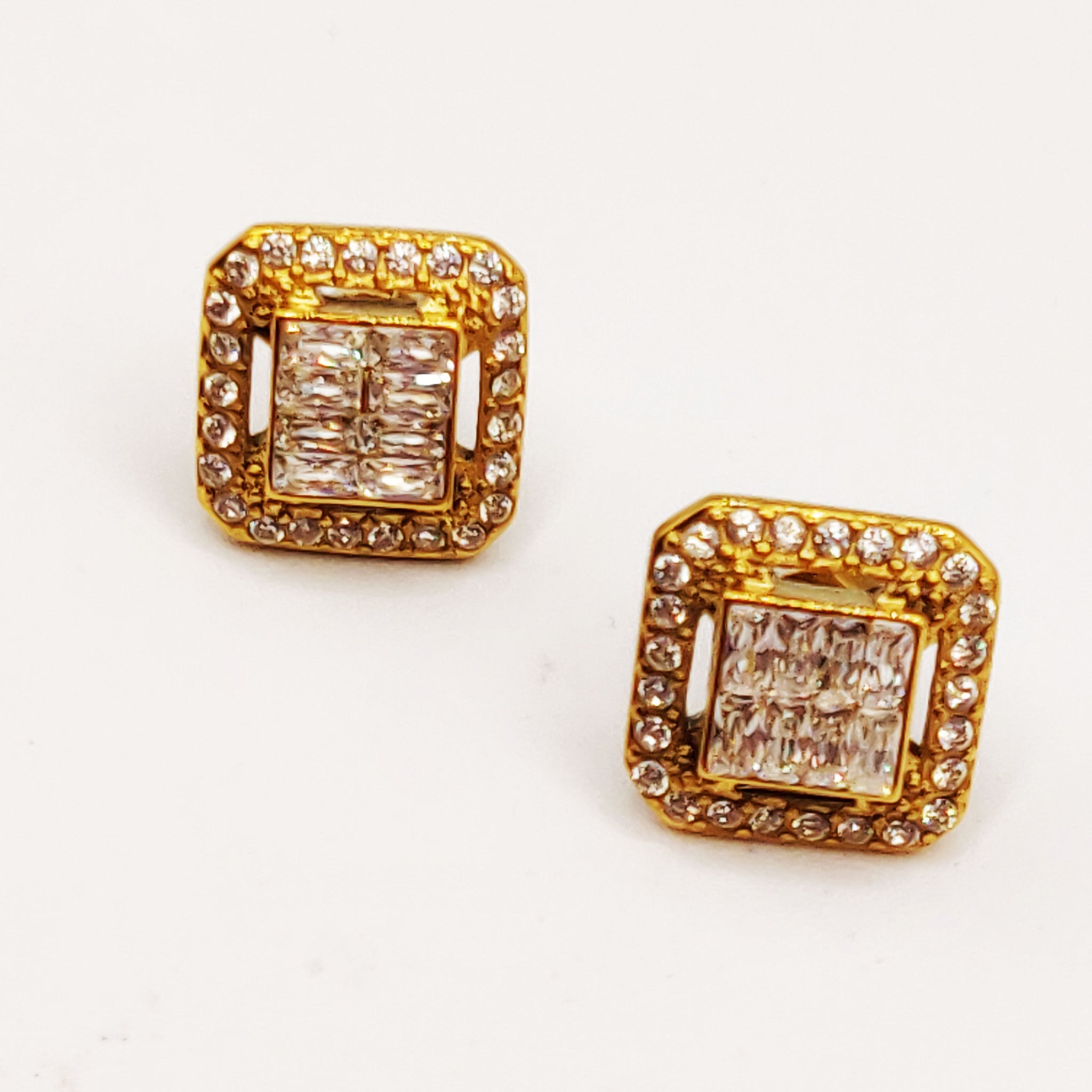 Boucles d'oreilles Carré HC Luxe Doré
