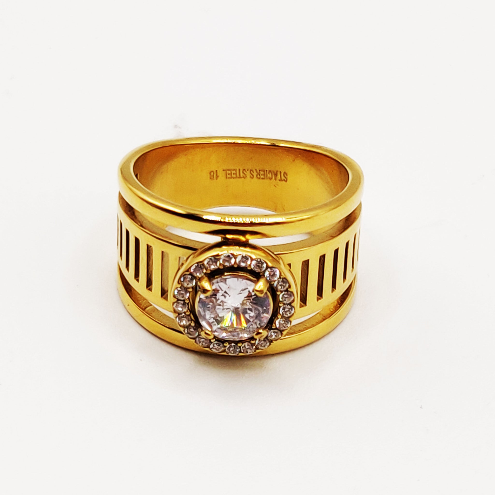 Bague Cristal Rond Tour Cristaux