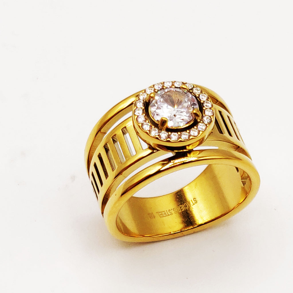 Bague Cristal Rond Tour Cristaux