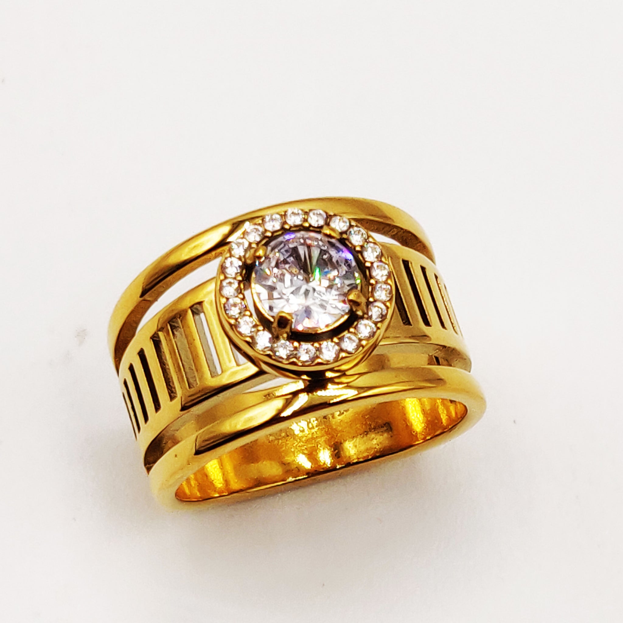 Bague Cristal Rond Tour Cristaux