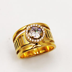 Bague Cristal Rond Tour Cristaux