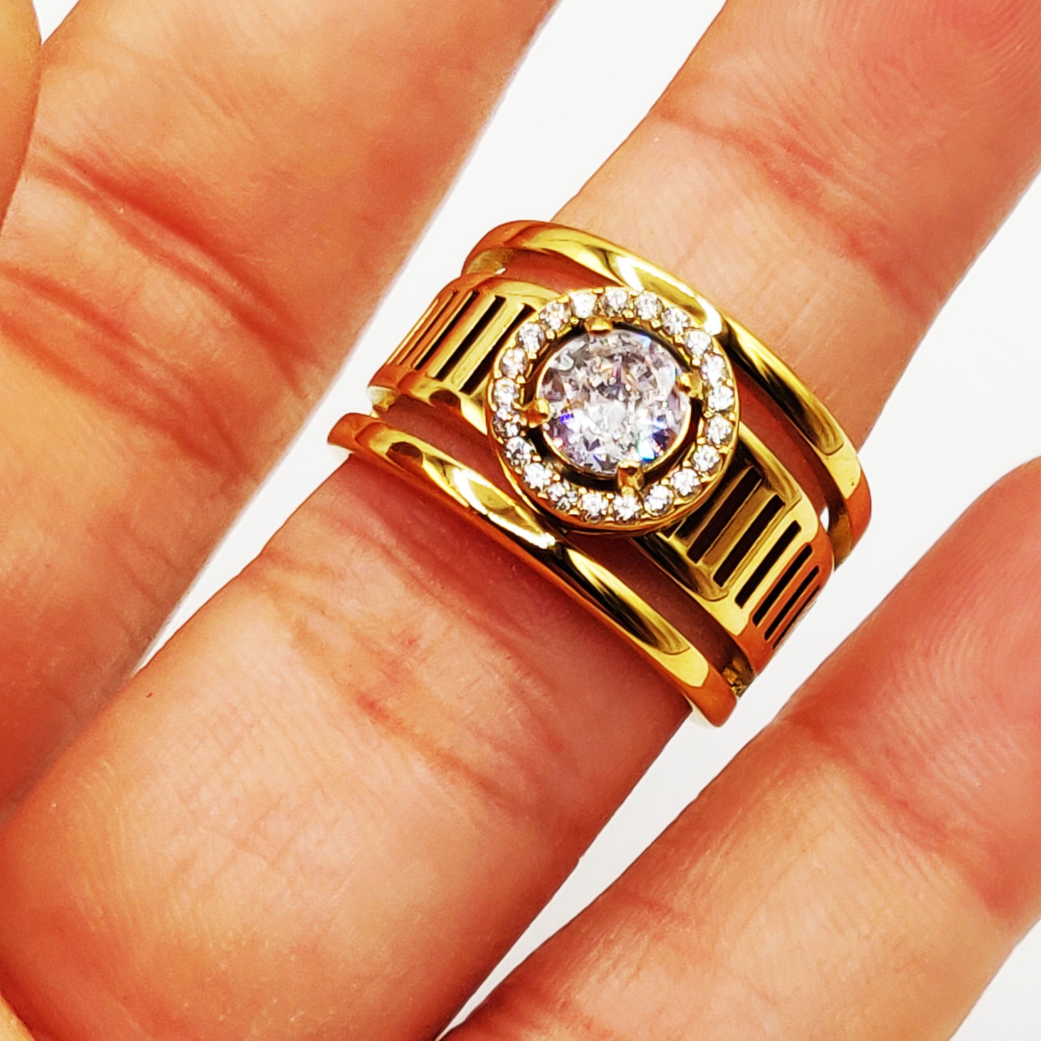 Bague Cristal Rond Tour Cristaux