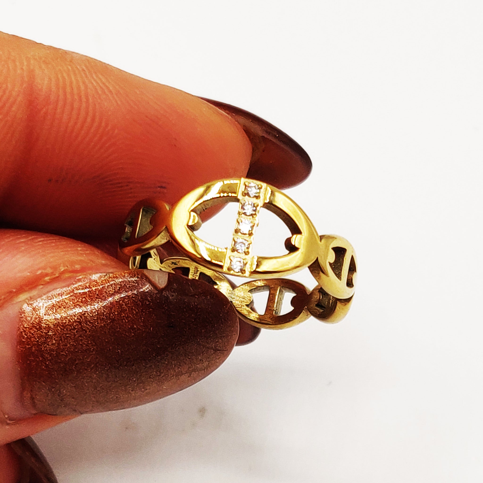 Bague Tour H Luxe Ligne Cristaux