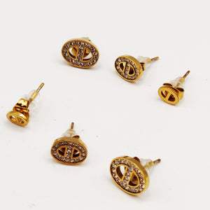 Boucles d'oreilles 3 Trous H Luxe