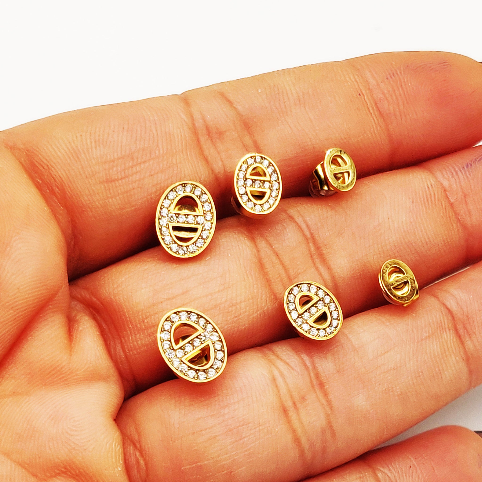 Boucles d'oreilles 3 Trous H Luxe