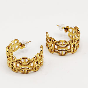 Boucles d'oreilles Multi H Luxe Emmêlés
