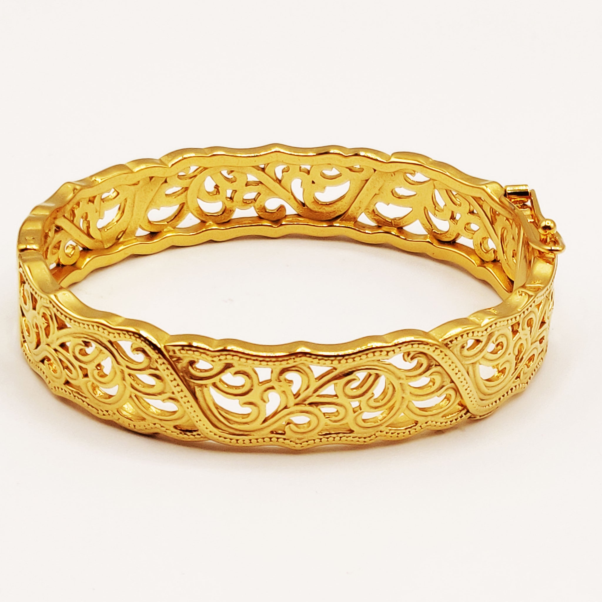 Bracelet Rigide Motifs Orientaux Creusés Luxe