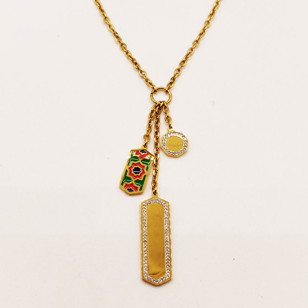 Collier Rafinity Triple Pendentifs Luxe