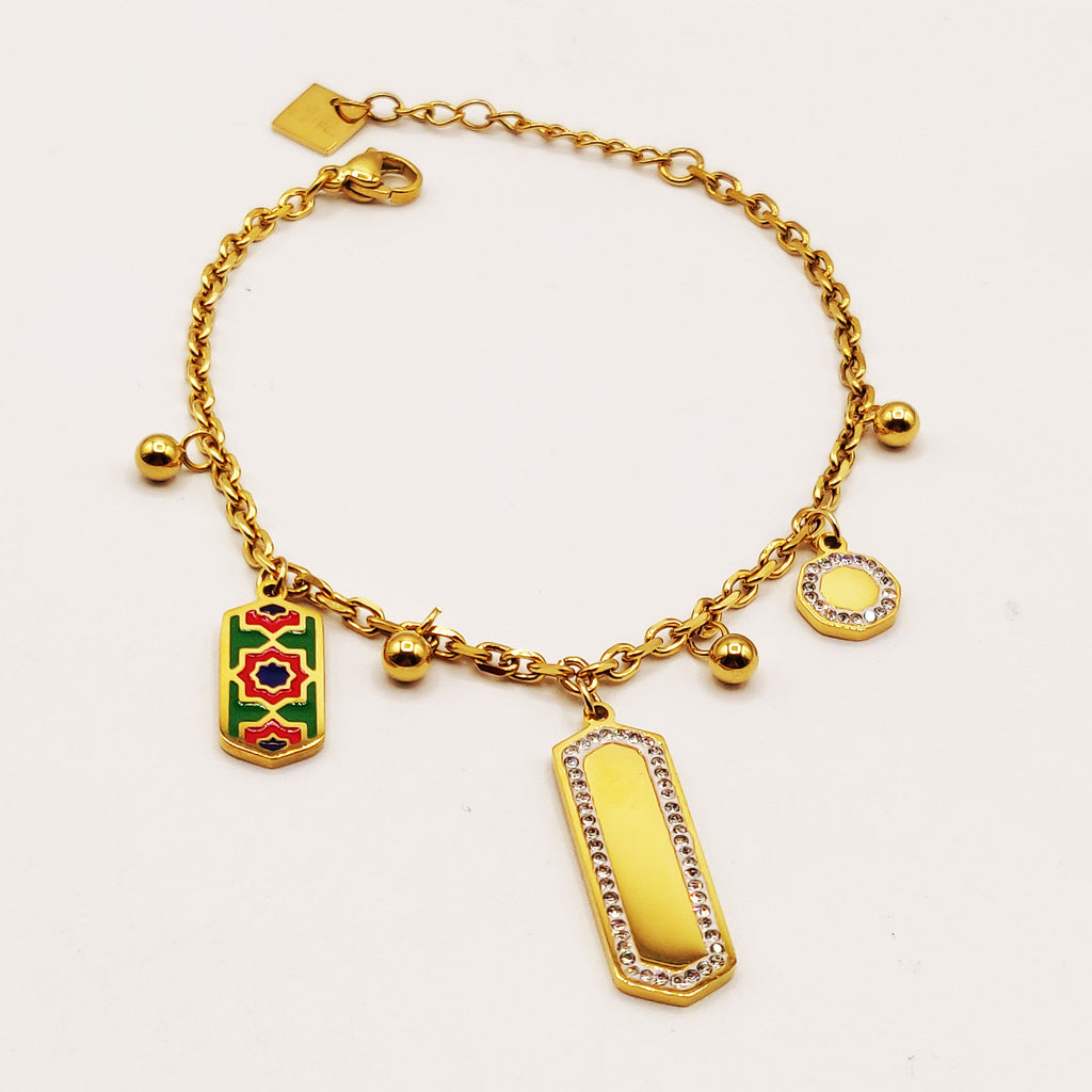Bracelet Rafinity Triple Pendentifs Luxe