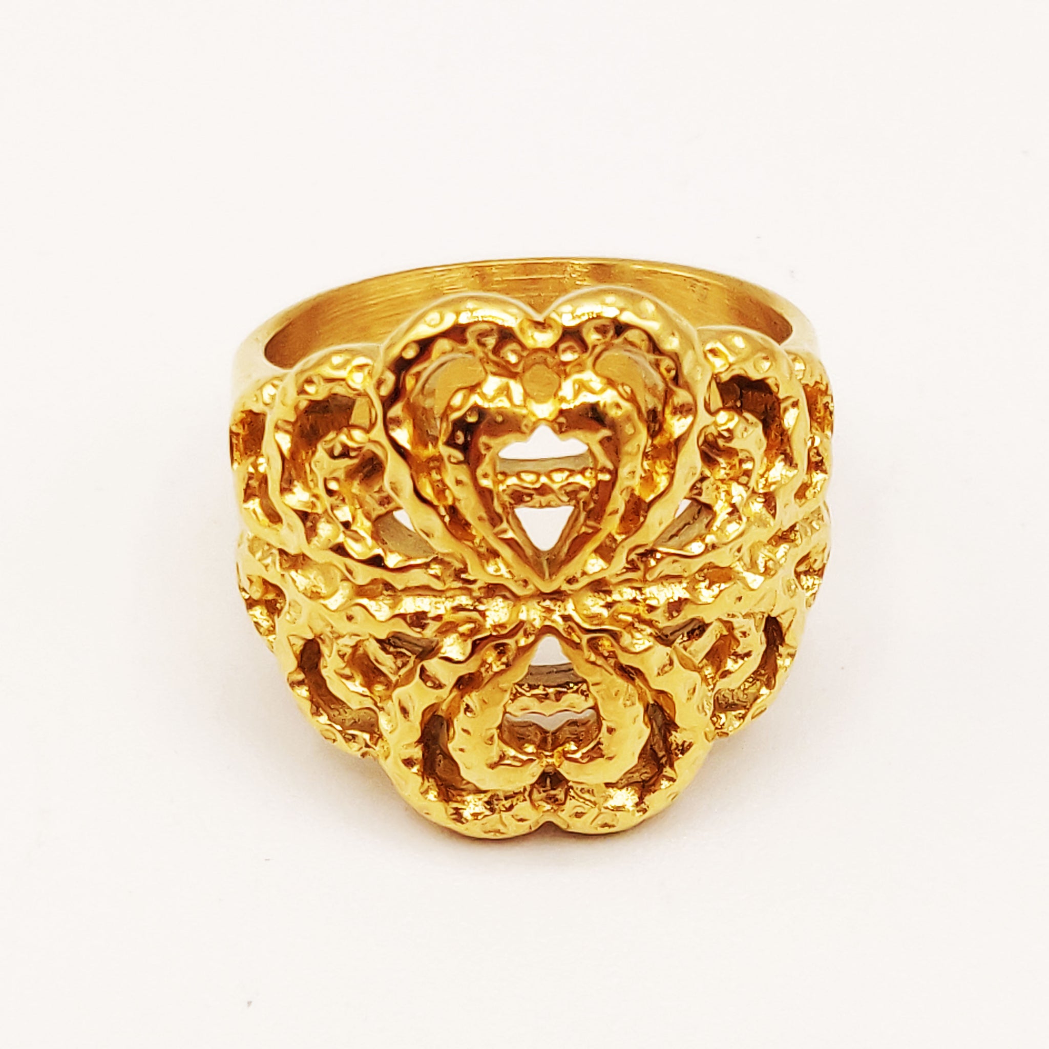 Bague Motifs Coeurs Orientaux Luxe