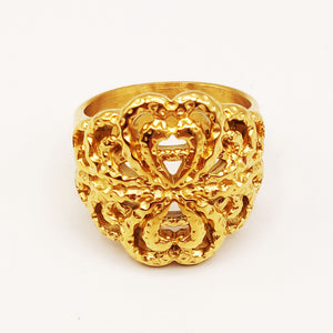 Bague Motifs Coeurs Orientaux Luxe