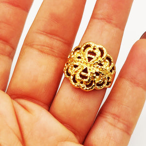 Bague Motifs Coeurs Orientaux Luxe