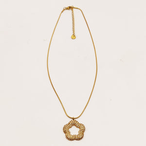 Collier Pendentif Marguerite Cristaux Luxe