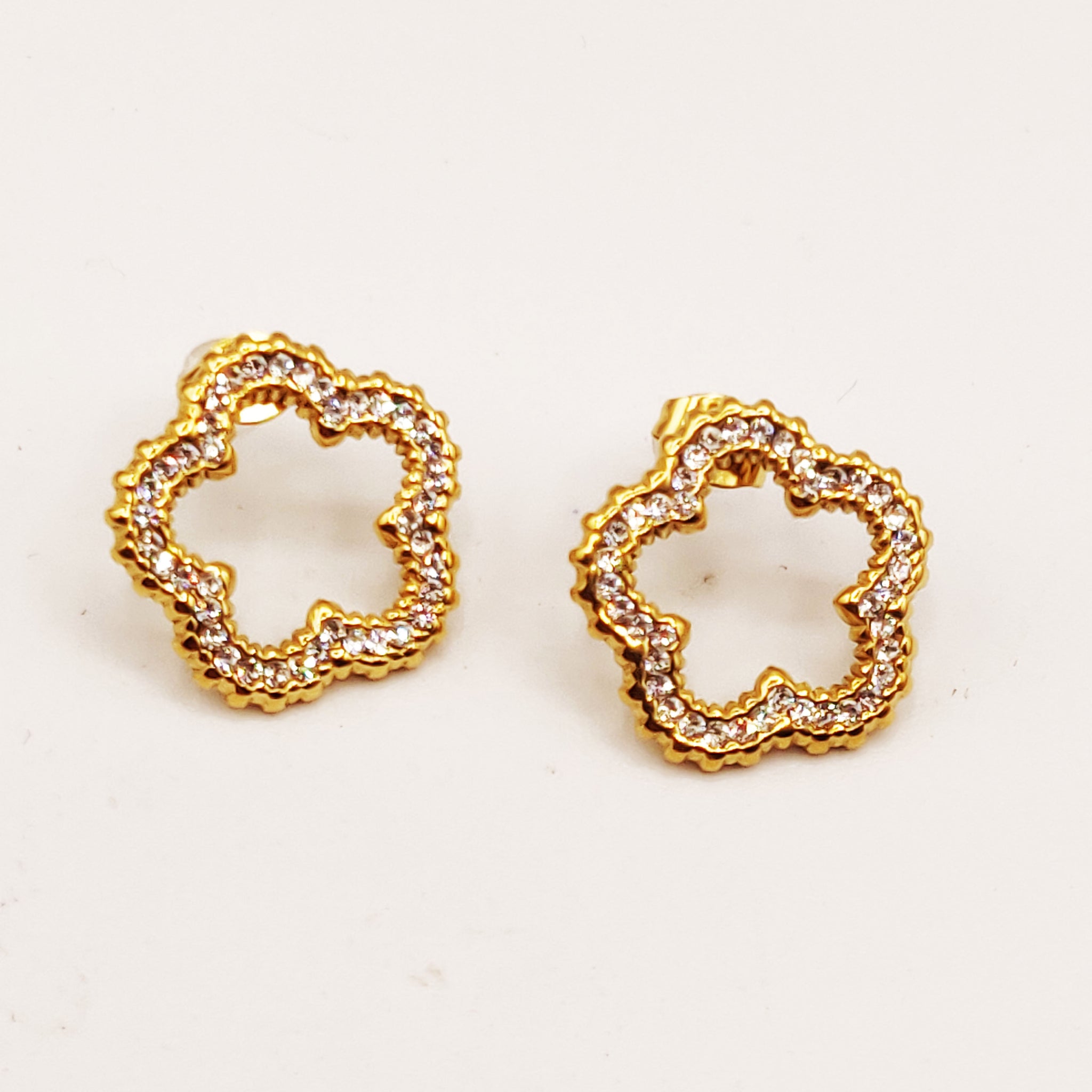 Boucles d'oreilles Pendentif Marguerite Cristaux Luxe