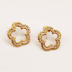 Boucles d'oreilles Pendentif Marguerite Cristaux Luxe