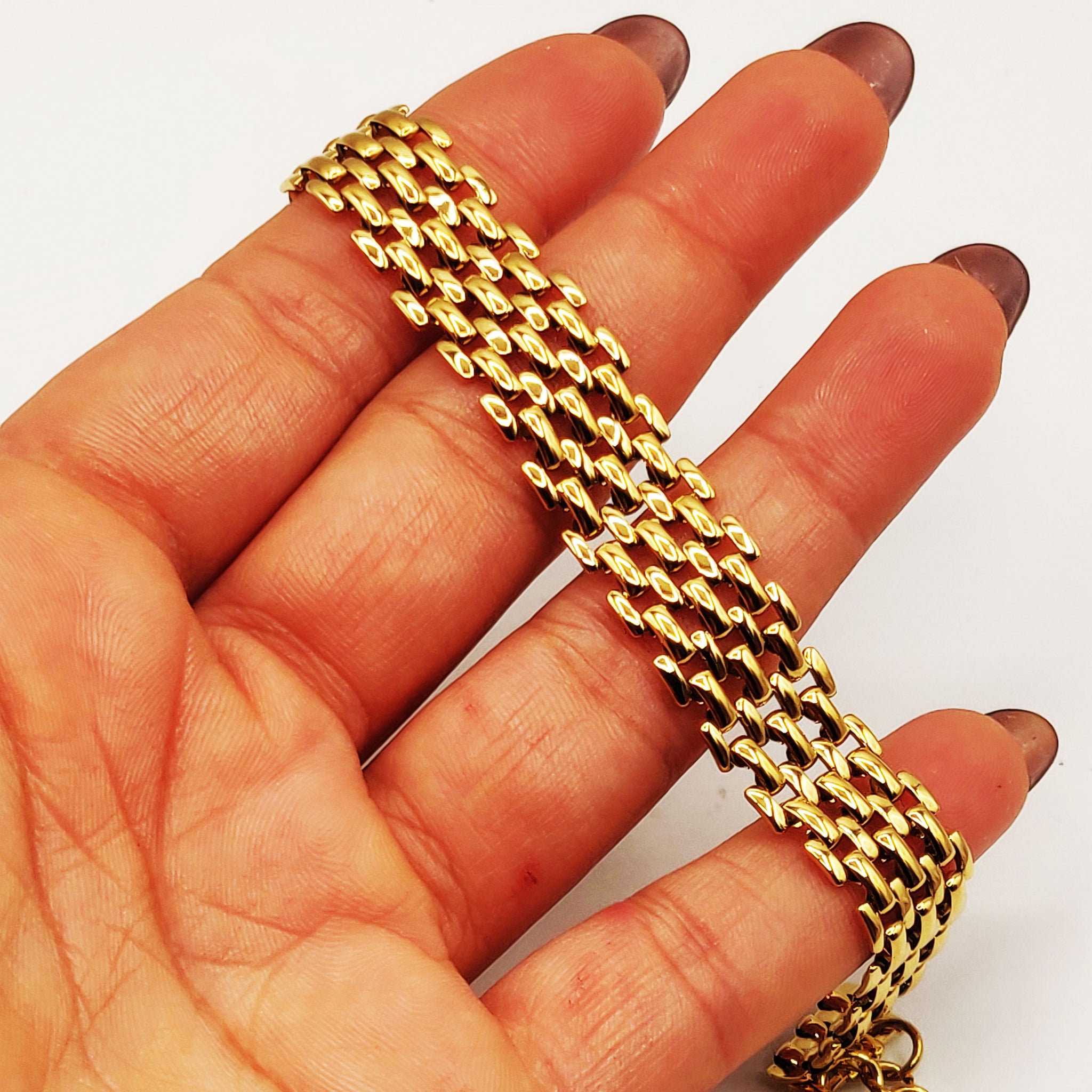 Bracelet Chaîne à Maillons Large Luxe