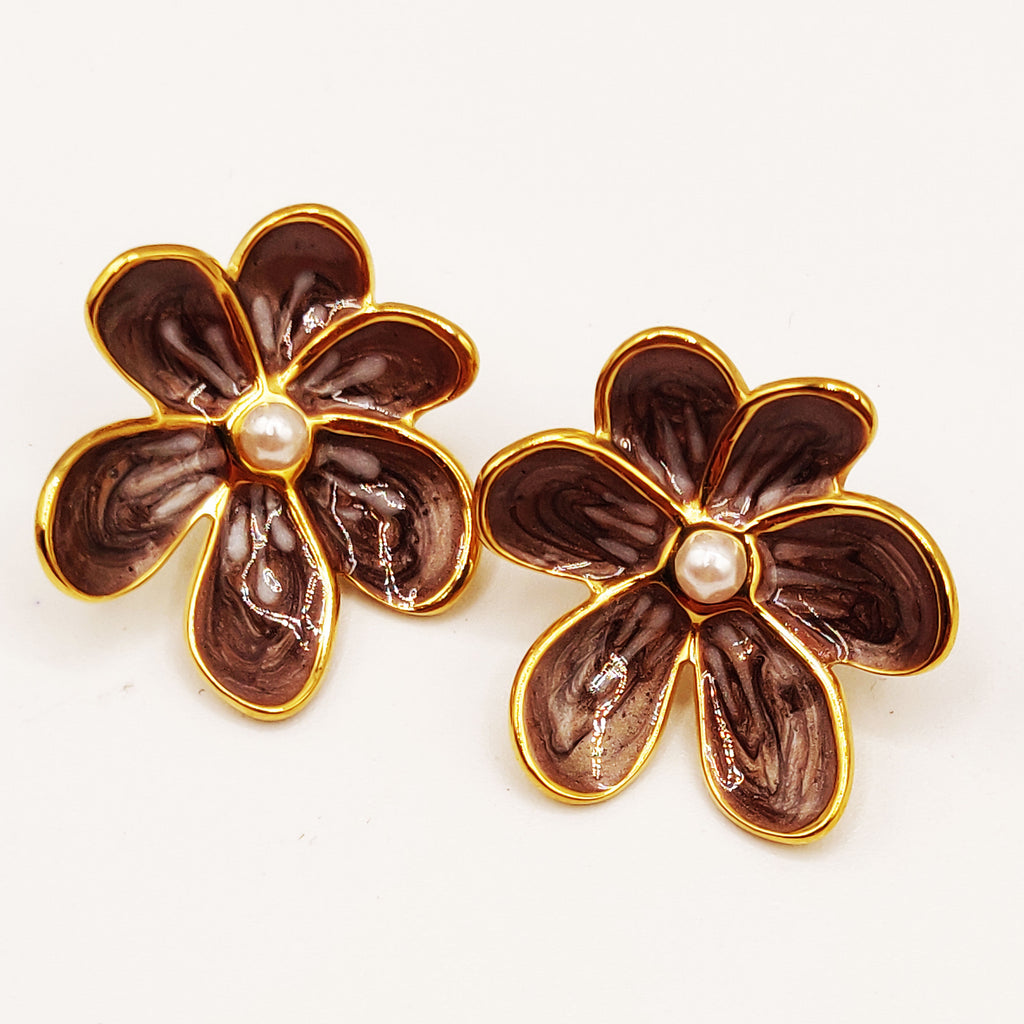 Boucles d'oreilles Fleurs Style Vintage Luxe