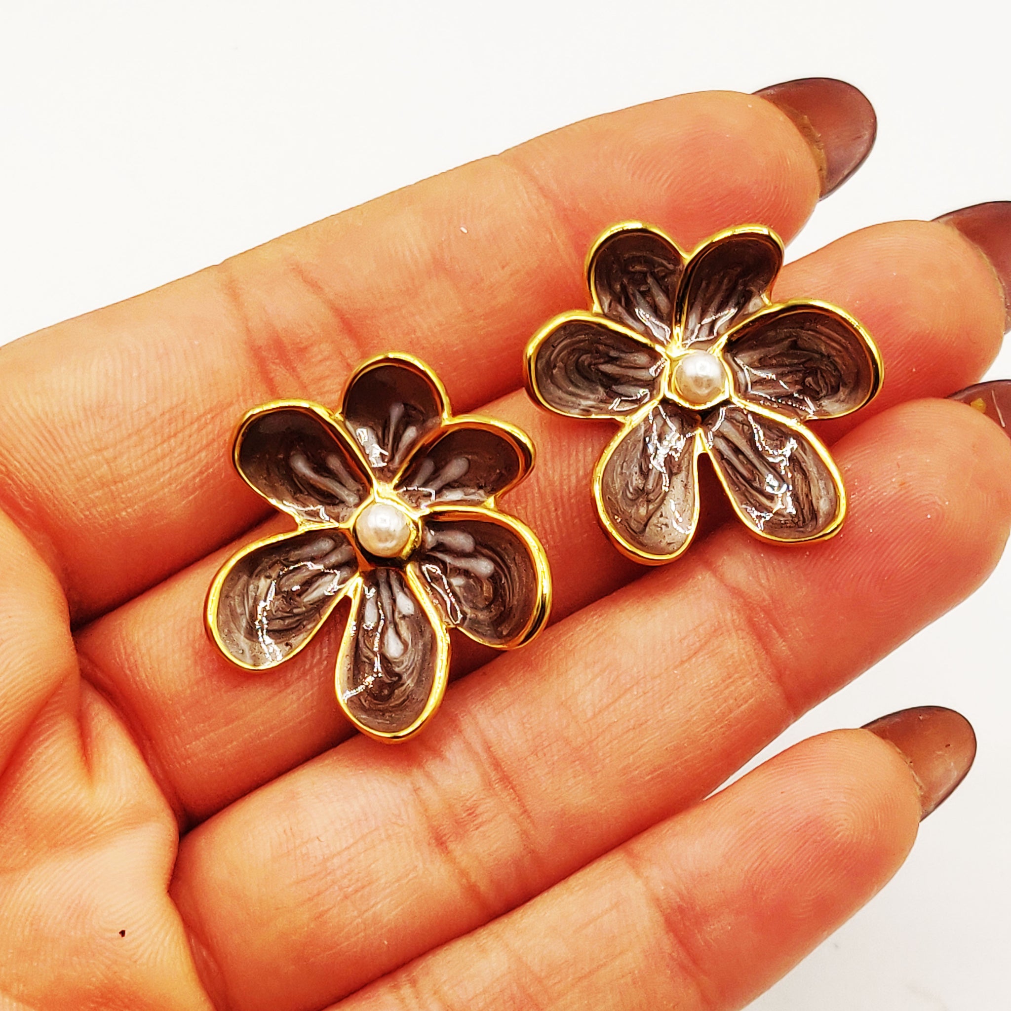 Boucles d'oreilles Fleurs Style Vintage Luxe