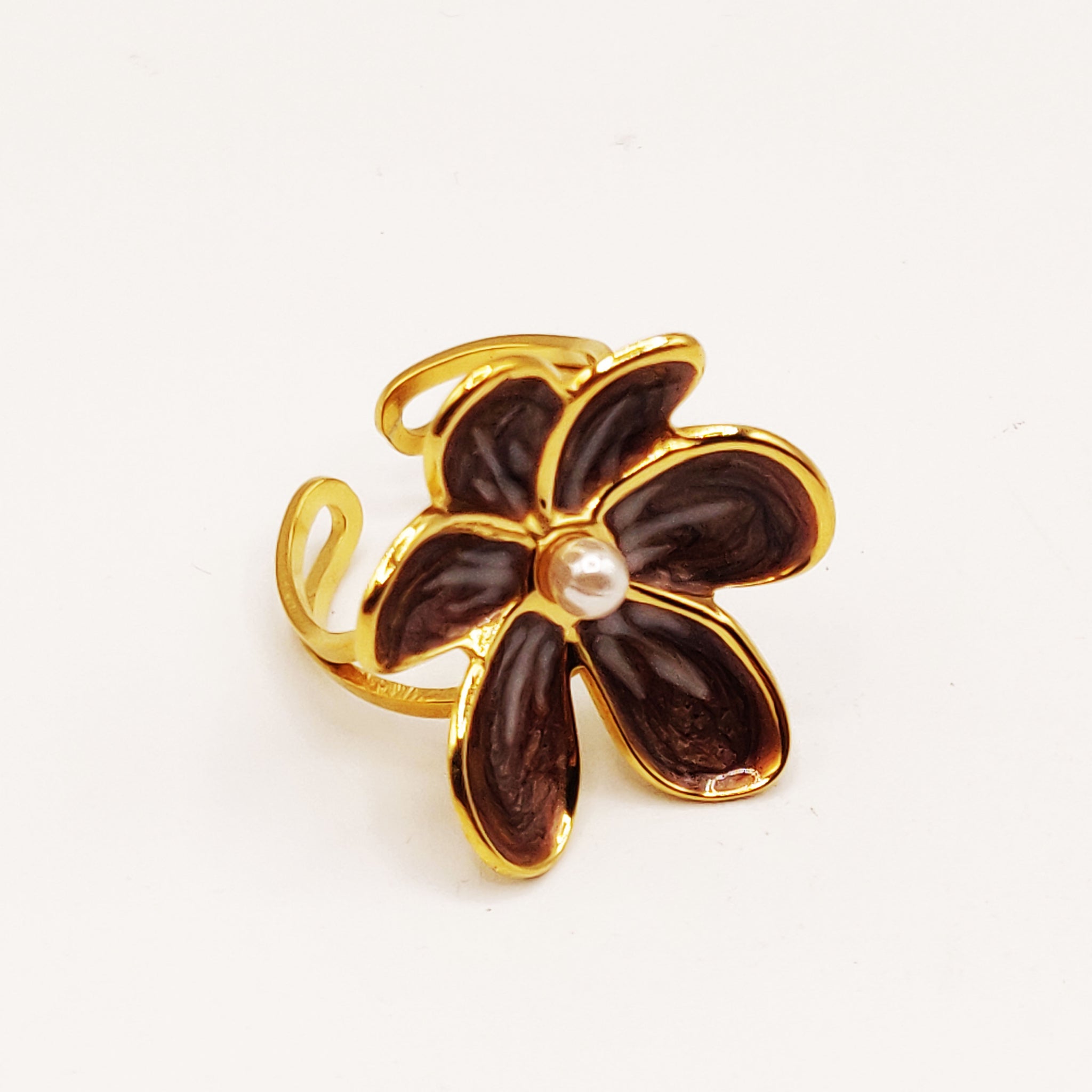 Bague Fleurs Style Vintage Luxe